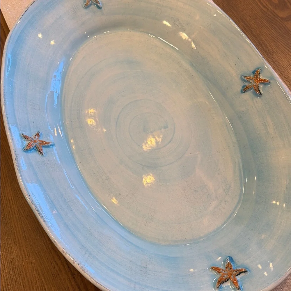 NWOT Pottery Barn Starfish Oval Platter